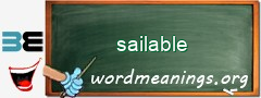 WordMeaning blackboard for sailable